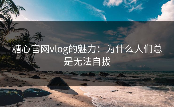 糖心官网vlog的魅力：为什么人们总是无法自拔